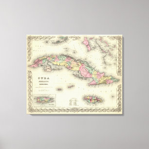 Toile Le Cuba, la Jamaïque et le Porto Rico