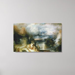 Toile Le départ du héros et du Leander (huile sur la