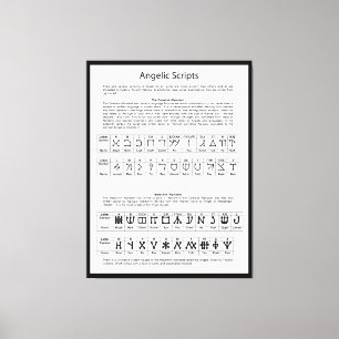 Toile Le diagramme angélique de manuscrit d'alphabet