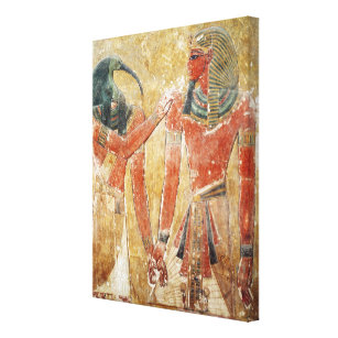 Toile Le dieu Thoth avec Seti I dans la tombe de Seti