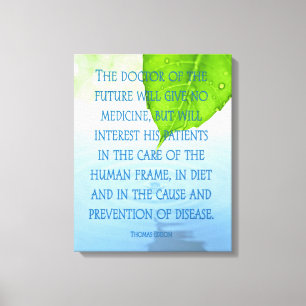 Toile Le docteur de l'eau de la feuille de l'avenir