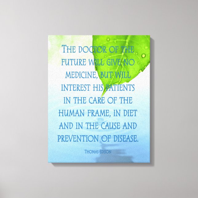 Toile Le docteur de l'eau de la feuille de l'avenir (Recto)