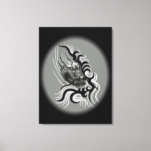 Toile Le dragon chinois à la toiture de tatouage