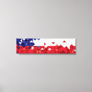 Toile Le drapeau du Chili, Chilien simple colore la