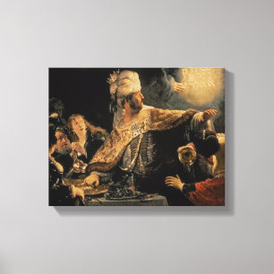 Toile Le festin c.1636-38 du Belshazzar