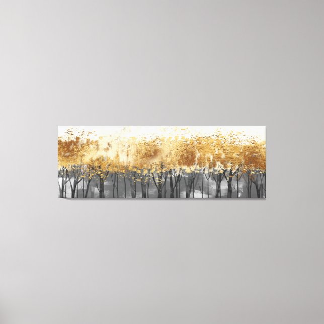 Toile Le feuillage doré Art Abstrait (Recto)