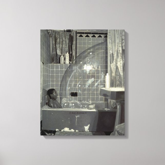 Toile Le garçon et la bulle 1990 (Recto)