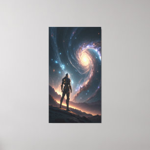 Toile Le gardien de l'univers debout sur le bord
