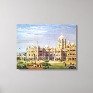 Toile Le grand terminus péninsulaire indien britannique
