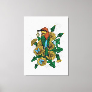 Toile Le guêpier au pendentif doré
