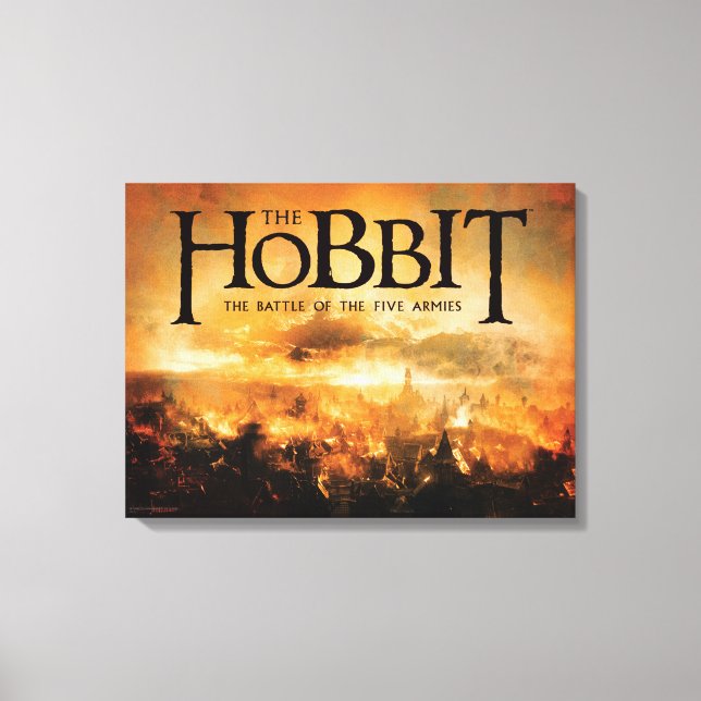 Toile Le Hobbit : LA BATAILLE DU Logo CINQ ARMIES™ (Recto)