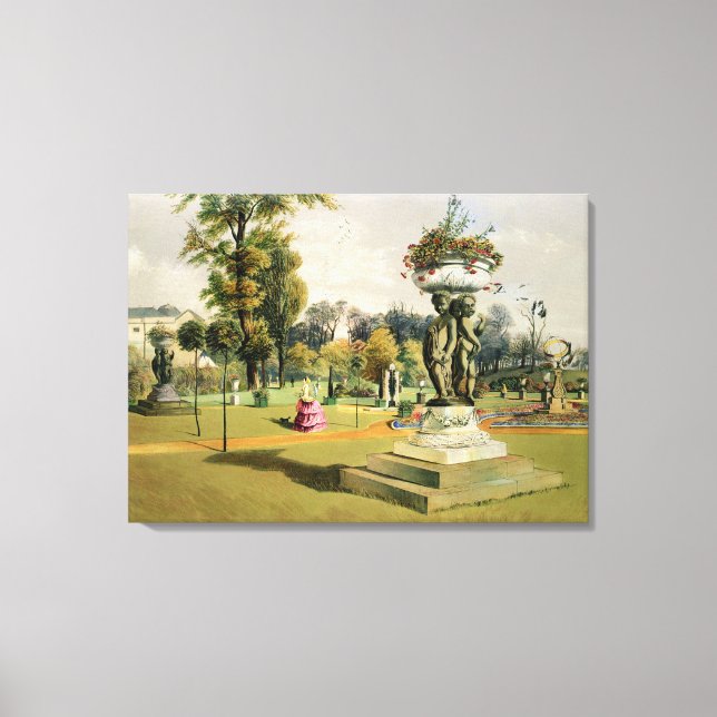 Toile Le Jardin de la Terrasse, Abbaye de Woburn (chromo (Recto)
