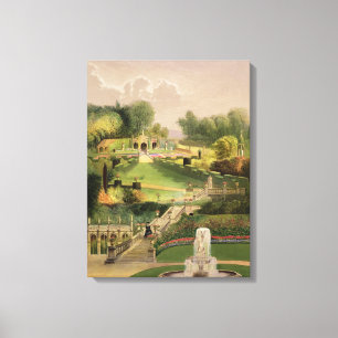 Toile Le jardin du côté de colline, château Combe, de