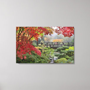 Toile Le jardin japonais dans l'automne a étiré la cop