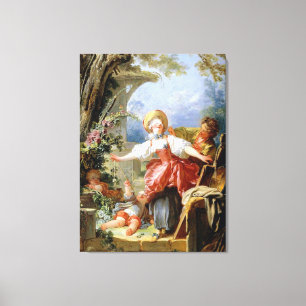 Toile Le jeu de l'Homme Aveugle de Jean-Honoré Fragonard