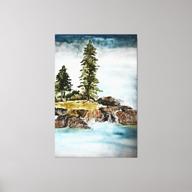 Toile Le lac de Tahoe Peinture (Recto)