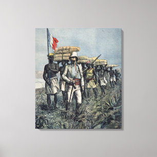 Toile Le lieutenant Mizon sur sa mission de 1892