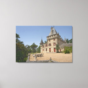 Toile Le magnifique Château de Pressac et jardin