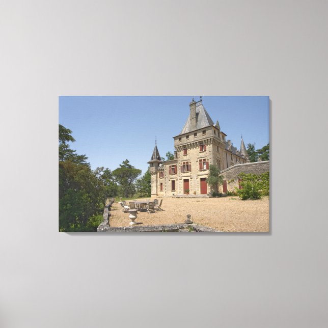 Toile Le magnifique Château de Pressac et son jardin (Recto)