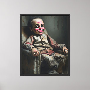 Toile Le Mal Ventriloquiste Dummy - Peinture à l'huile n