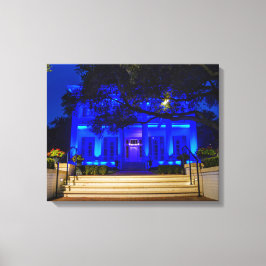 Toile Le manoir du gouverneur du Texas Retour au bleu