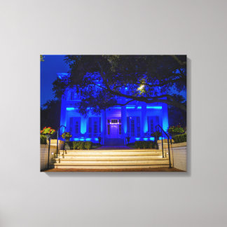 Toile Le manoir du gouverneur du Texas Retour au bleu