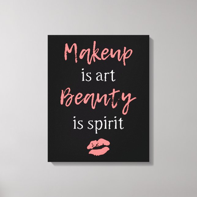 Toile Le maquillage est l'art La beauté est l'esprit (Recto)