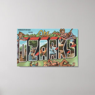 Toile Le Missouri - l'Ozarks - grandes scènes de lettre