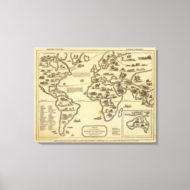 Toile Le monde des animaux (Recto)