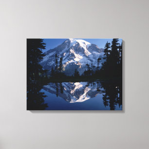Toile Le mont Rainier et le ciel bleu ont parfaitement
