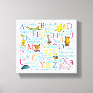 Toile Le Motif ABC du Dr Seuss avec des mots