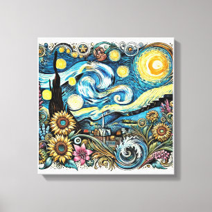 Toile Le mur d'art Dreamscape Canvas de Van Gogh