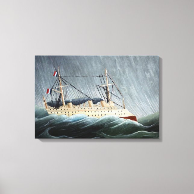 Toile Le navire dans la tempête | Henri Rousseau (Recto)