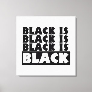 Toile Le noir est noir