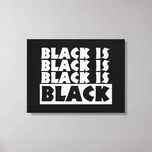 Toile Le noir est noir