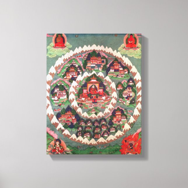 Toile Le paradis de Shambhala, bannière tibétaine (Recto)