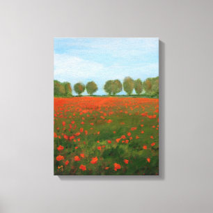 Toile Le pavot met en place Giclee