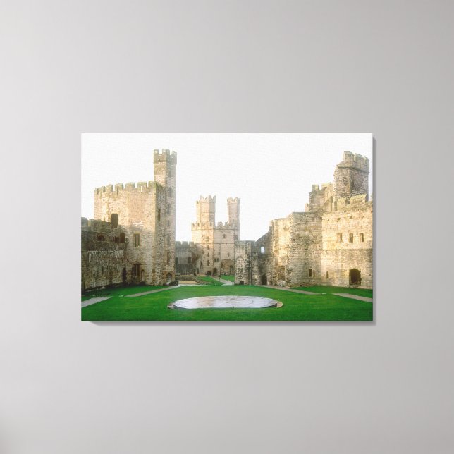 Toile Le Pays de Galles, le château de Caernarfon, l'un  (Recto)