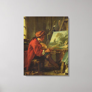 Toile Le peintre dans son studio
