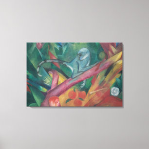 Toile Le petit singe (1912) par Franz Marc