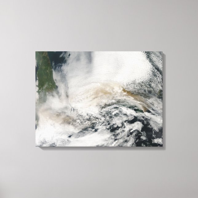 Toile Le pic de Sarychev traversant la mer d'Okhotsk (Recto)