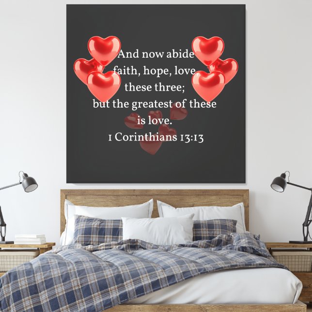 Toile "... le plus grand d'entre eux amoureux." chrétien (Insitu(Chambre))