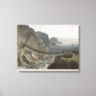 Toile Le pont de corde près du phare, Holyhead, pour