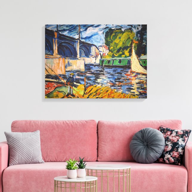 Toile Le pont du Chatou | Maurice de Vlaminck | (Insitu(Salon))
