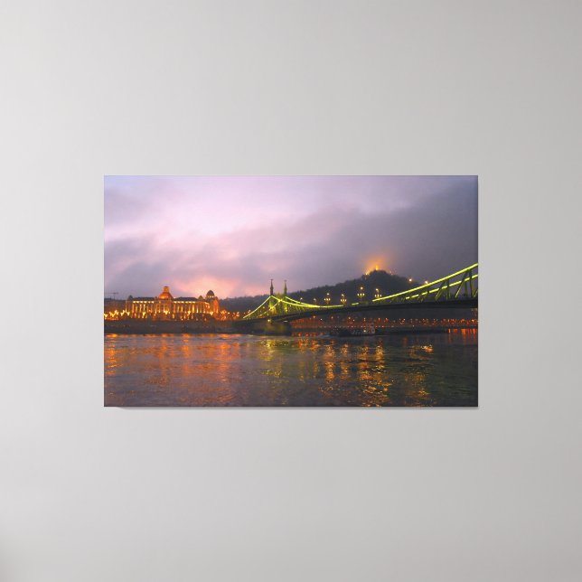 Toile Le Pont Vert, Liberty Hill, Budapest, Hongrie. (Recto)