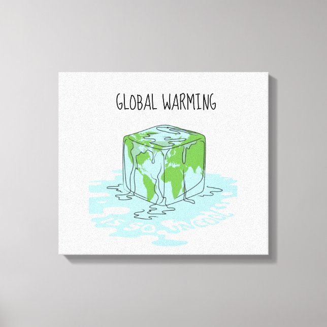 Toile Le réchauffement climatique est si peu cool (Recto)