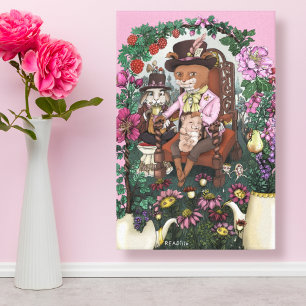 Toile Le renard lunaire a fait le chapeau Alice au pays 