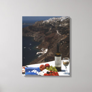 Toile Le rêve de Santorin