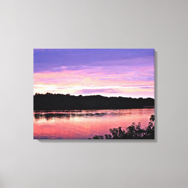 Toile Le rêve du coucher de soleil sur le Delaware (Recto)