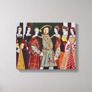 Toile Le roi Henry la huitième et ses six femmes